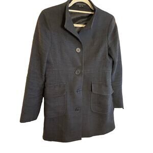 Theory Wool Coat with Metallic Thread Women's Size Sz M